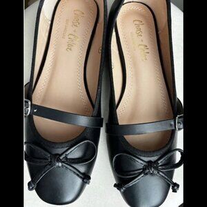 Black Classic Casual Basic Mary Jane Flats Shoes